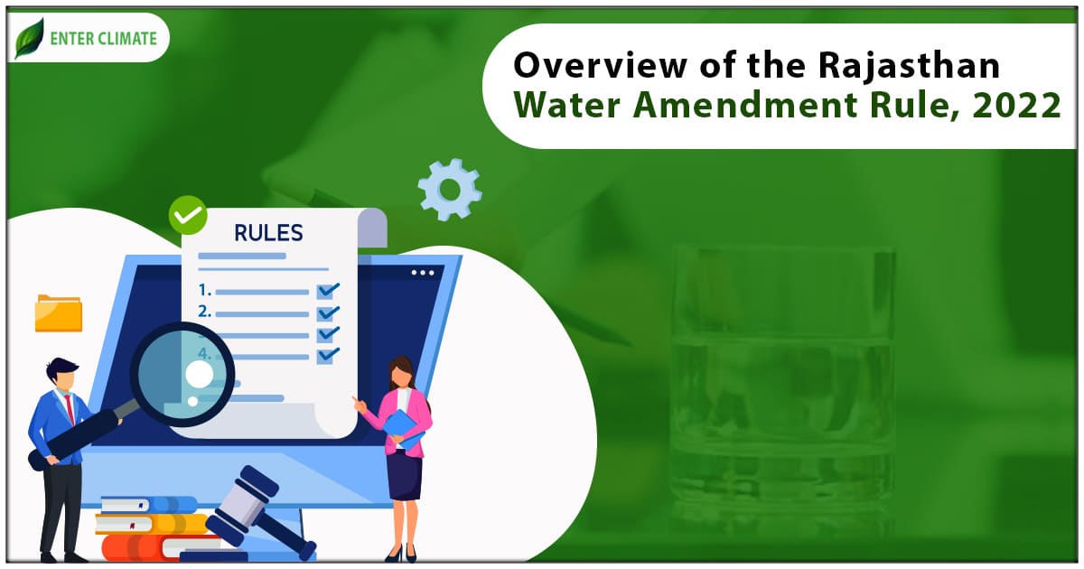 Rajasthan Water Amendment Rule