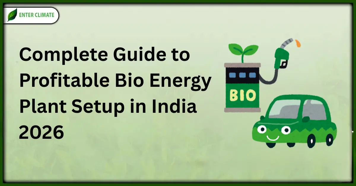 Complete Guide to Profitable Bio Energy Plant Setup in India 2026 covering investment, approvals, equipment, and business opportunities.